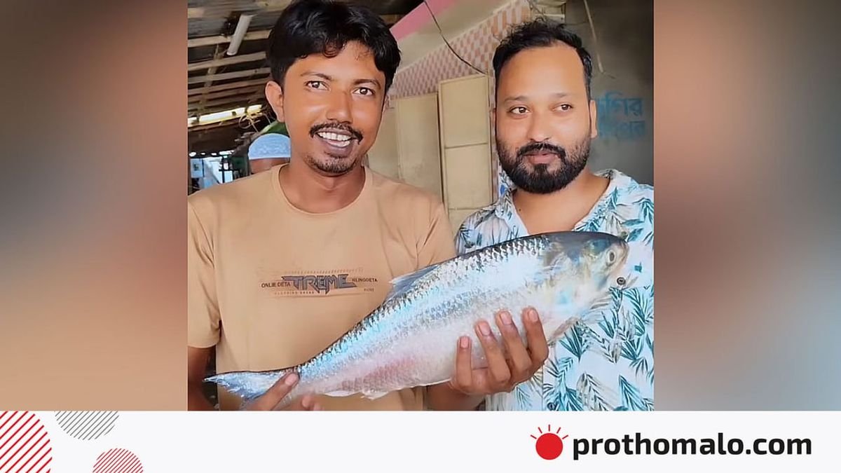 পটুয়াখালীর মহিপুর মৎস্যবন্দরে প্রায় দুই কেজি ওজনের একটি ইলিশ বিক্রি হলো সাড়ে ছয় হাজার টাকায়